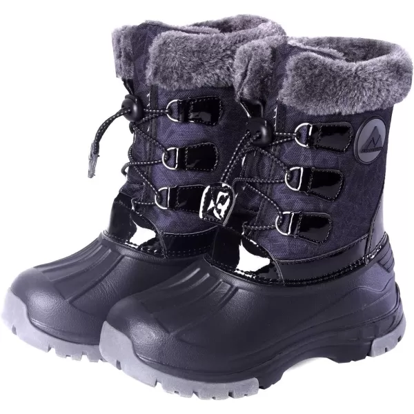 Nova Mountain Boys and Girls Waterproof Winter Snow BootsNfwbnn03  Blackgrey