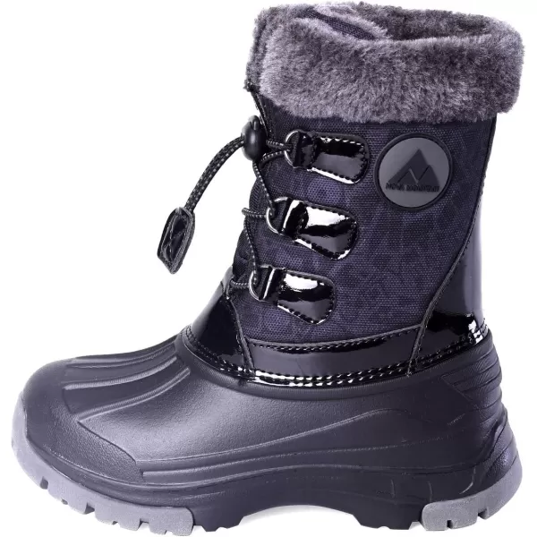 Nova Mountain Boys and Girls Waterproof Winter Snow BootsNfwbnn03  Blackgrey