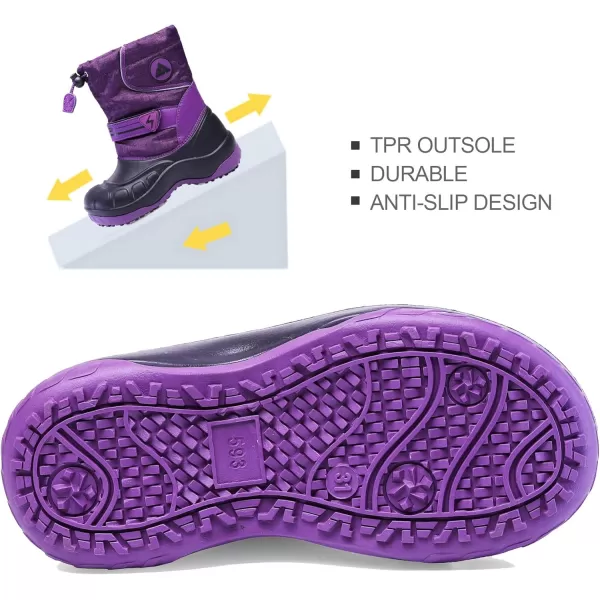 Nova Mountain Boys and Girls Waterproof Winter Snow BootsNfwbnn12  Darkpurple