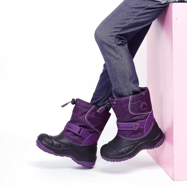 Nova Mountain Boys and Girls Waterproof Winter Snow BootsNfwbnn12  Darkpurple