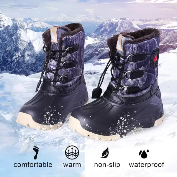 Nova Mountain Boys and Girls Waterproof Winter Snow BootsNfwcc02  Camouflagegrey