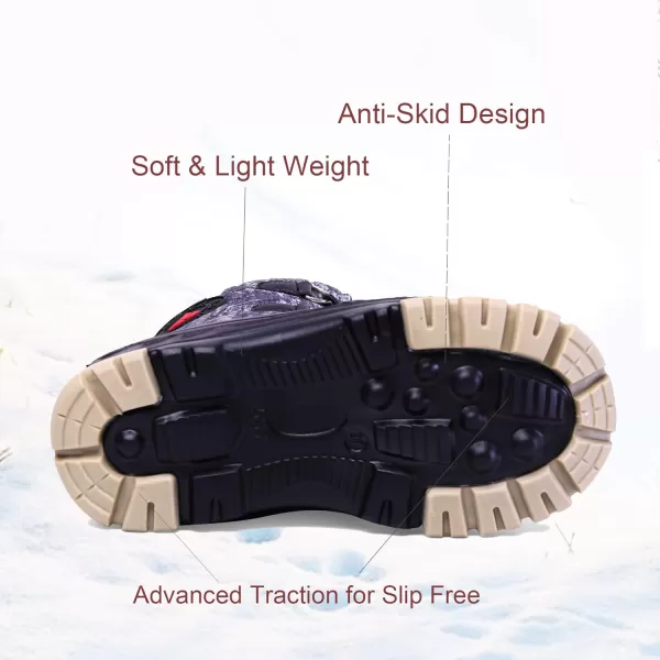 Nova Mountain Boys and Girls Waterproof Winter Snow BootsNfwcc02  Camouflagegrey