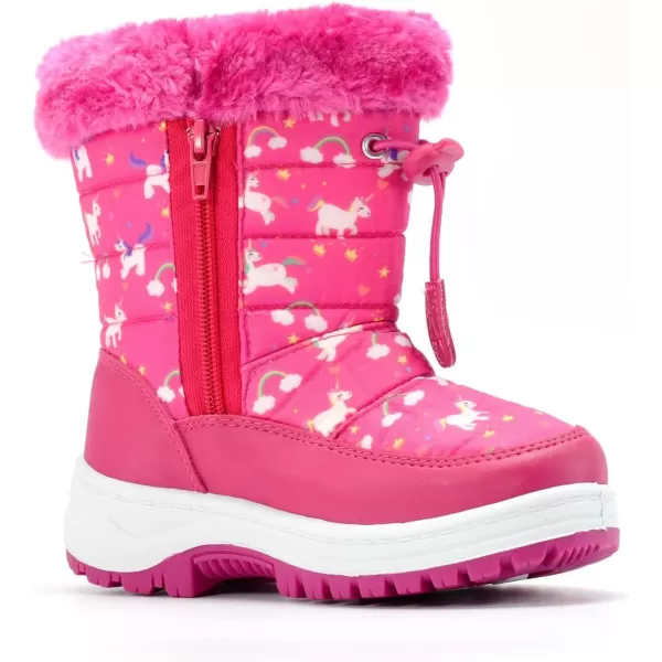 Nova Toddler Boys and Girls Winter Snow BootsNfwb103  Fuchsiaunicorn