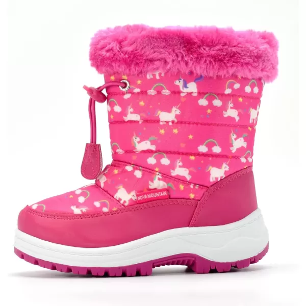 Nova Toddler Boys and Girls Winter Snow BootsNfwb103  Fuchsiaunicorn