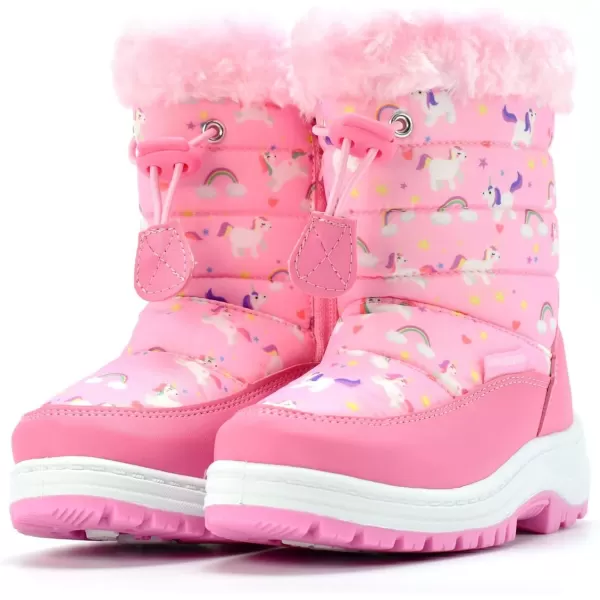 Nova Toddler Boys and Girls Winter Snow BootsNfwb103  Pinkunicorn