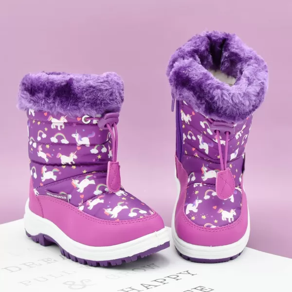 Nova Toddler Boys and Girls Winter Snow BootsNfwb103  Purpleunicorn