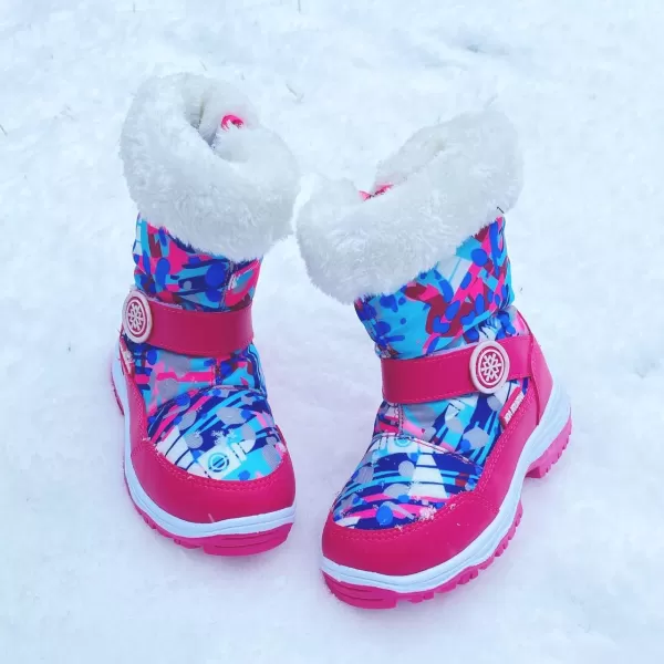 Nova Toddler Boys and Girls Winter Snow BootsNfwbn810  Fuchsiawhite