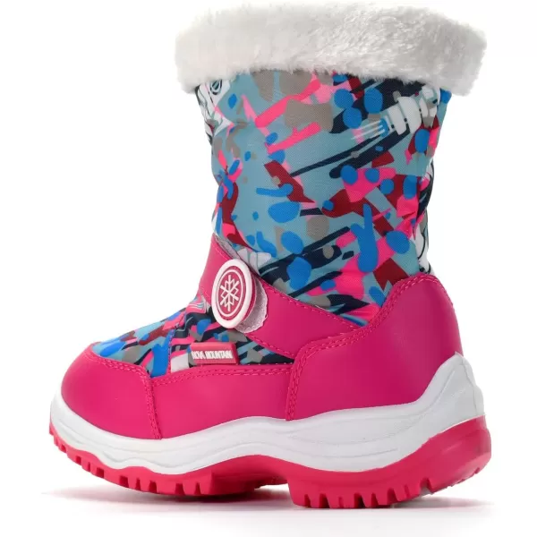 Nova Toddler Boys and Girls Winter Snow BootsNfwbn810  Fuchsiawhite