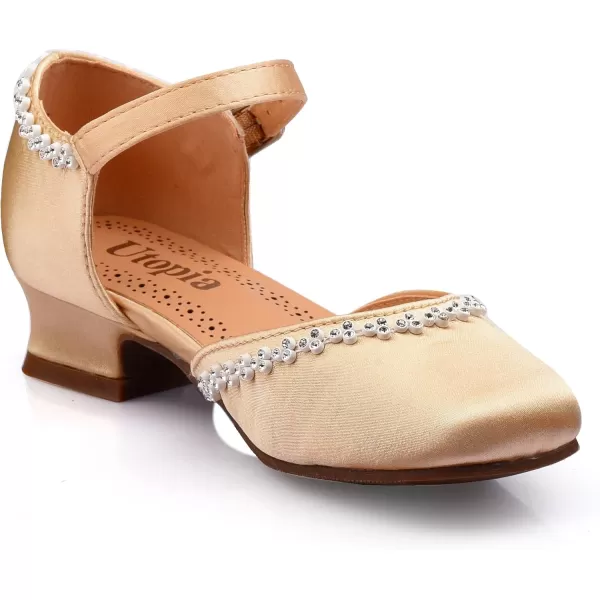 Nova Utopia Girls LowMedium Platform Sandal ShoesNfgf056h  Satin Champagne
