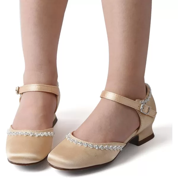 Nova Utopia Girls LowMedium Platform Sandal ShoesNfgf056h  Satin Champagne