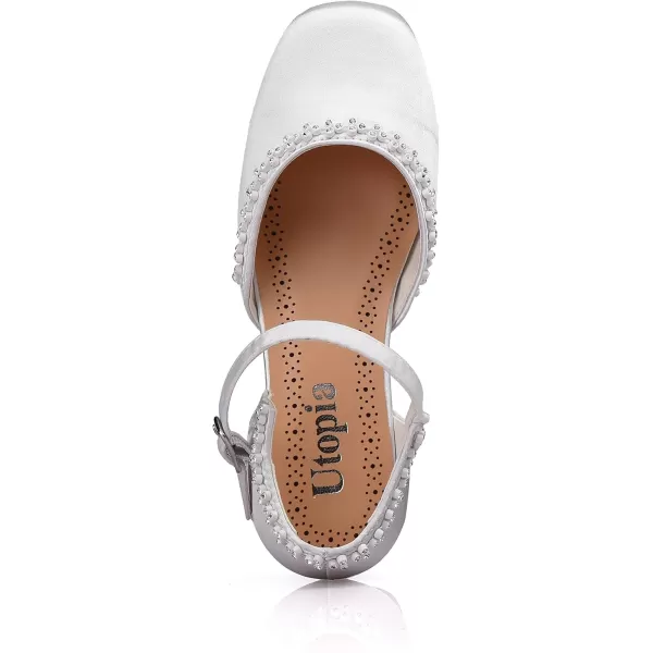 Nova Utopia Girls LowMedium Platform Sandal ShoesNfgf056h  Satin White