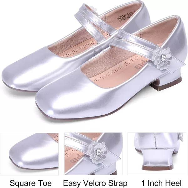 Nova Utopia Girls LowMedium Platform Sandal ShoesNfgh518  Silver