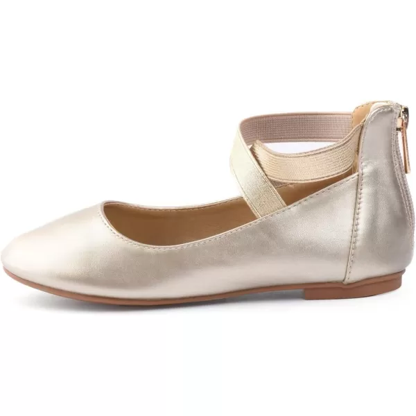 Nova Utopia Toddler Little Girls Dress Ballet Ankle Strap Flat ShoesNf316a  Gold