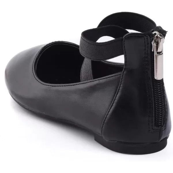 Nova Utopia Toddler Little Girls Dress Ballet Ankle Strap Flat ShoesNf316b  Black