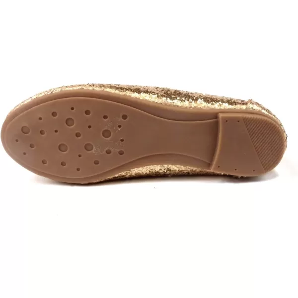 Nova Utopia Toddler Little Girls Dress Ballet Ankle Strap Flat ShoesNf316b  Goldglitter