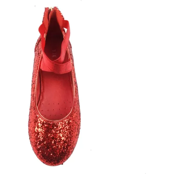 Nova Utopia Toddler Little Girls Dress Ballet Ankle Strap Flat ShoesNf316b  Redglitter