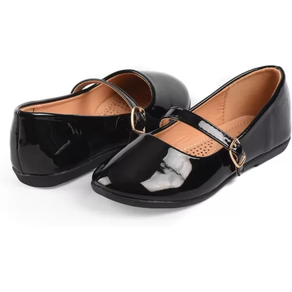 Nova Utopia Toddler Little Girls Dress Ballet Mary Jane Bow Flat ShoesNf60  Blackpatent