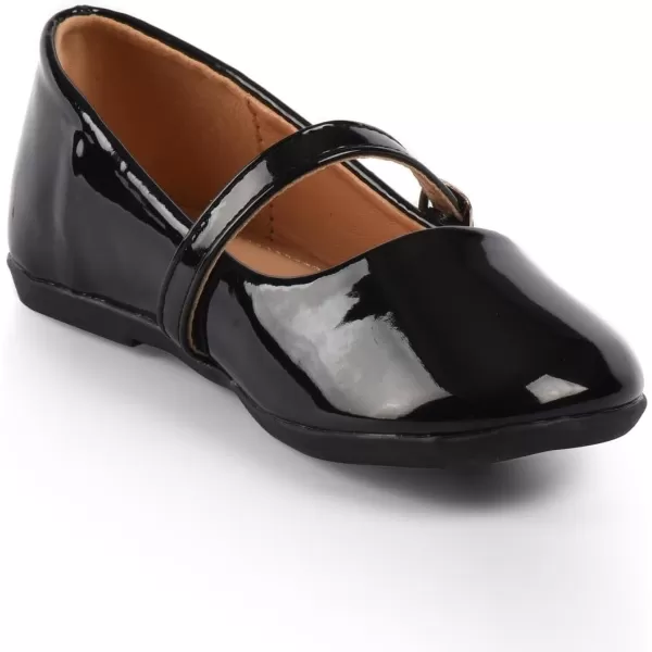 Nova Utopia Toddler Little Girls Dress Ballet Mary Jane Bow Flat ShoesNf60  Blackpatent