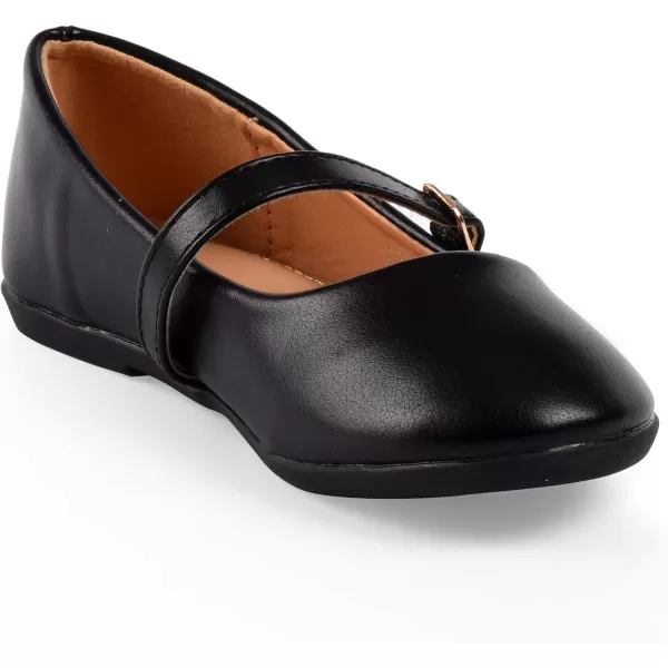 Nova Utopia Toddler Little Girls Dress Ballet Mary Jane Bow Flat ShoesNf60a N  Blackpu