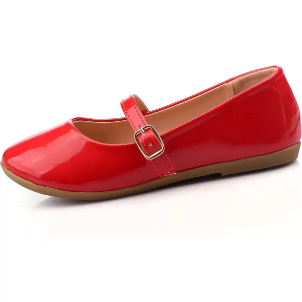 Nova Utopia Toddler Little Girls Dress Ballet Mary Jane Bow Flat ShoesNf60a N  Red