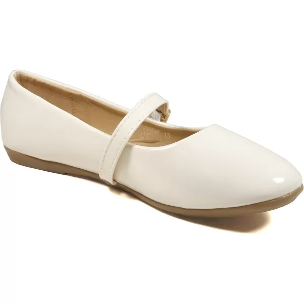 Nova Utopia Toddler Little Girls Dress Ballet Mary Jane Bow Flat ShoesNf60a N  White