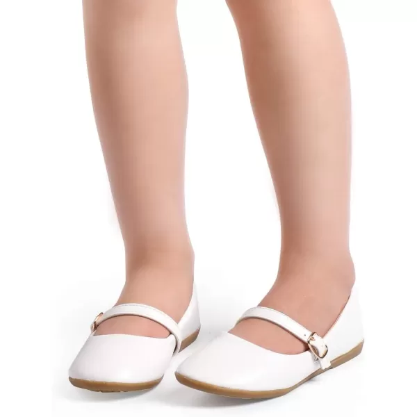 Nova Utopia Toddler Little Girls Dress Ballet Mary Jane Bow Flat ShoesNf60a N  Whitepu