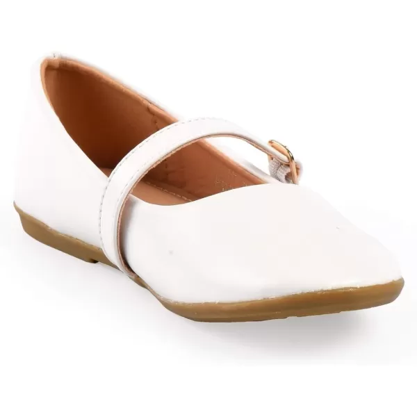 Nova Utopia Toddler Little Girls Dress Ballet Mary Jane Bow Flat ShoesNf60a N  Whitepu