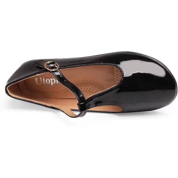 Nova Utopia Toddler Little Girls Dress Ballet Mary Jane Bow Flat ShoesNf62  Blackpatent