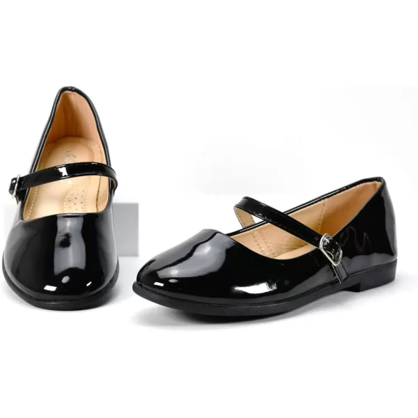 Nova Utopia Toddler Little Girls Dress Ballet Mary Jane Bow Flat ShoesNfgf066  Blackpatent