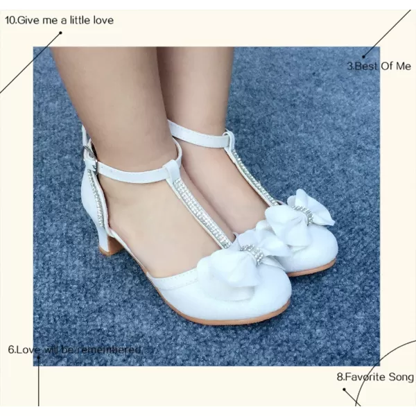 Nova Utopia Toddler Little Girls Low Medium Heel Dress Sandal Flower Girl Shoes size 9458hn  Whiteglitter