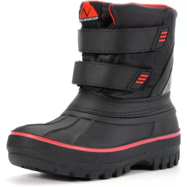 Nova Mountain Boys and Girls Waterproof Winter Snow BootsNfwb111  Blackred