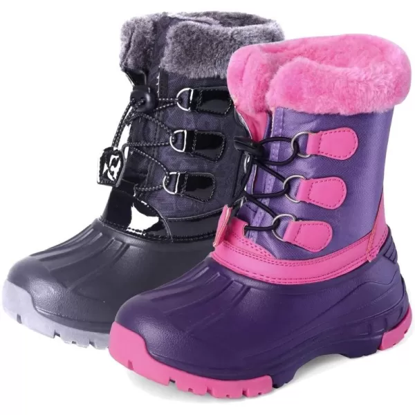 Nova Mountain Boys and Girls Waterproof Winter Snow BootsNfwbnn03  Blackgrey