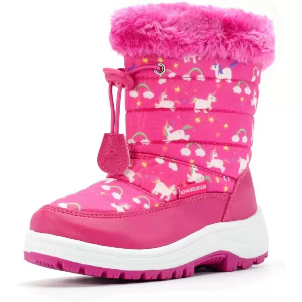 Nova Toddler Boys and Girls Winter Snow BootsNfwb103  Fuchsiaunicorn
