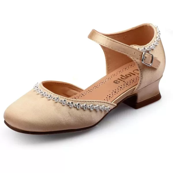 Nova Utopia Girls LowMedium Platform Sandal ShoesNfgf056h  Satin Champagne