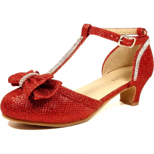 Nova Utopia Toddler Little Girls Low Medium Heel Dress Sandal Flower Girl Shoes size 9458hn  Redglitter