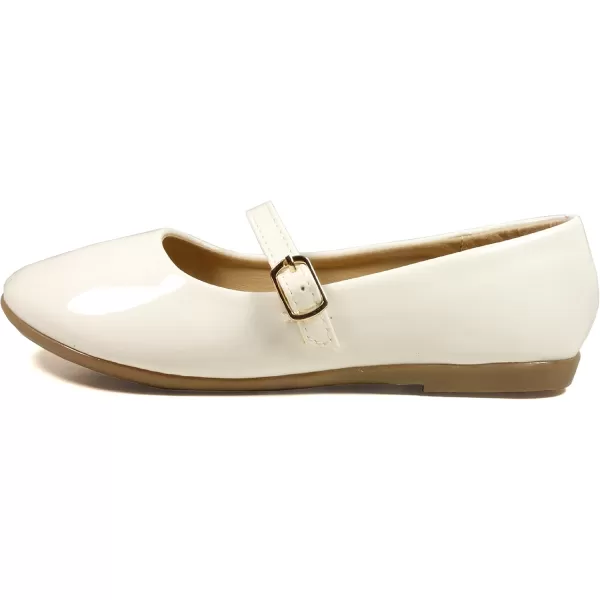 Nova Utopia Toddler Little Girls Dress Ballet Mary Jane Bow Flat ShoesNf60a N  White