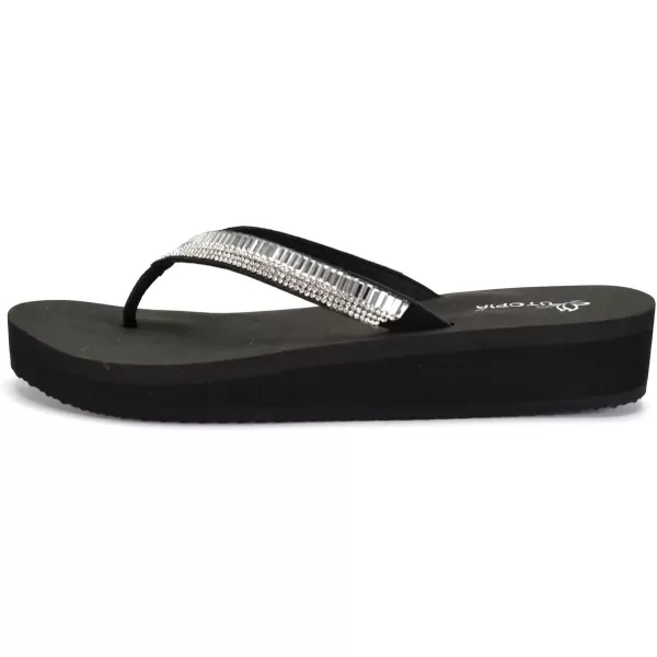 Nova Utopia Womens Casual Summer Wedge SandalsNfls120 Blacksilver