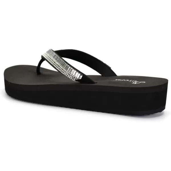 Nova Utopia Womens Casual Summer Wedge SandalsNfls120 Blacksilver