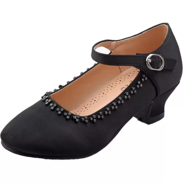 Nova Utopia Girls LowMedium Platform Sandal ShoesNfgf055h1  Satin Black