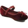 imageNova Utopia Toddler Little Girls Ballet Flat ShoesNfgf3312  Burgundysuede