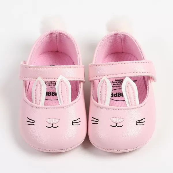 Antheron Baby Girls Mary Jane Flats Soft Sole Infant Moccasins Floral Sparkly Toddler Princess Dress ShoesA00Pink