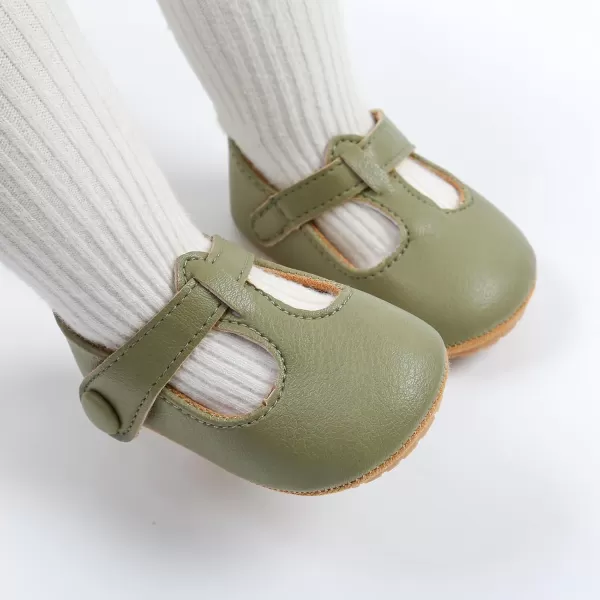 SOFMUO Baby Boys Girls Lace Up Leather Sneakers Soft Rubber Sole Infant Moccasins Newborn Oxford Loafers AntiSlip Toddler Wedding Uniform Dress ShoesA02Green