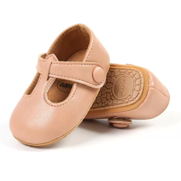 SOFMUO Baby Boys Girls Lace Up Leather Sneakers Soft Rubber Sole Infant Moccasins Newborn Oxford Loafers AntiSlip Toddler Wedding Uniform Dress ShoesA02Pink