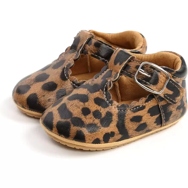 SOFMUO Baby Boys Girls Lace Up Leather Sneakers Soft Rubber Sole Infant Moccasins Newborn Oxford Loafers AntiSlip Toddler Wedding Uniform Dress ShoesA01Leopard
