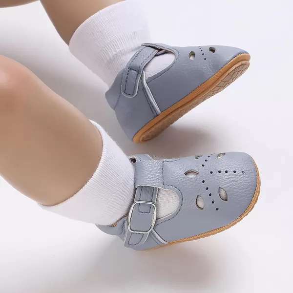 SOFMUO Baby Boys Girls Lace Up Leather Sneakers Soft Rubber Sole Infant Moccasins Newborn Oxford Loafers AntiSlip Toddler Wedding Uniform Dress ShoesA05Blue