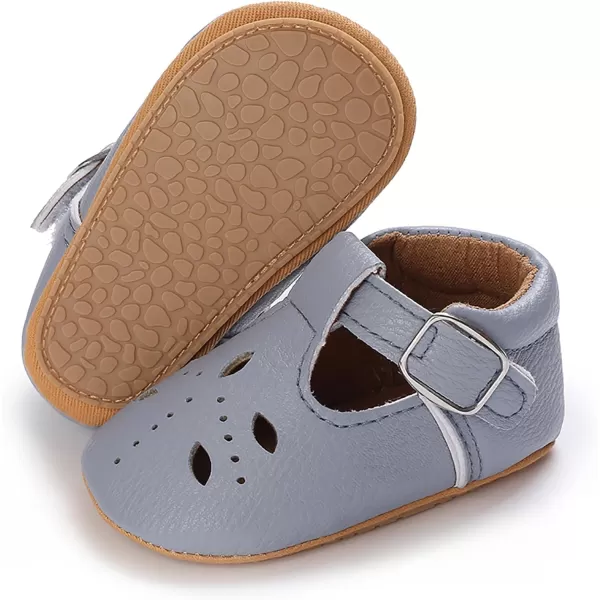 SOFMUO Baby Boys Girls Lace Up Leather Sneakers Soft Rubber Sole Infant Moccasins Newborn Oxford Loafers AntiSlip Toddler Wedding Uniform Dress ShoesA05Blue