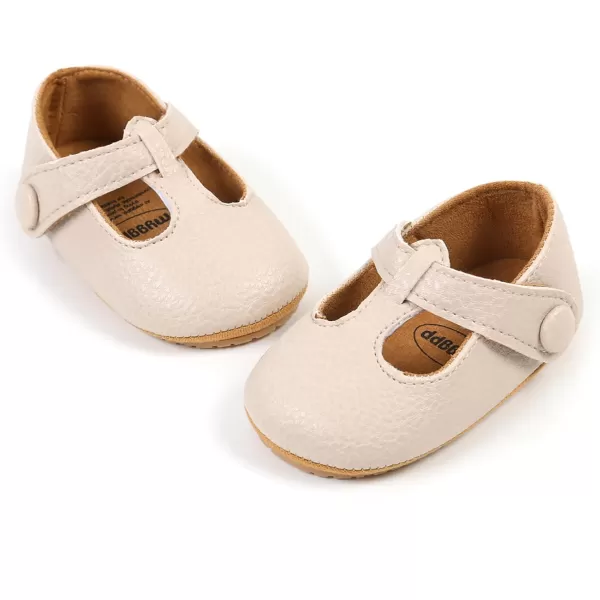 SOFMUO Baby Boys Girls Lace Up Leather Sneakers Soft Rubber Sole Infant Moccasins Newborn Oxford Loafers AntiSlip Toddler Wedding Uniform Dress ShoesA02Beige