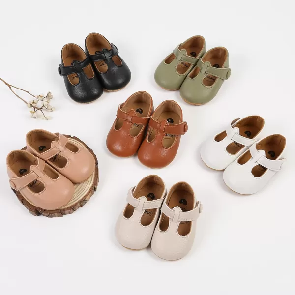 SOFMUO Baby Boys Girls Lace Up Leather Sneakers Soft Rubber Sole Infant Moccasins Newborn Oxford Loafers AntiSlip Toddler Wedding Uniform Dress ShoesA02Brown