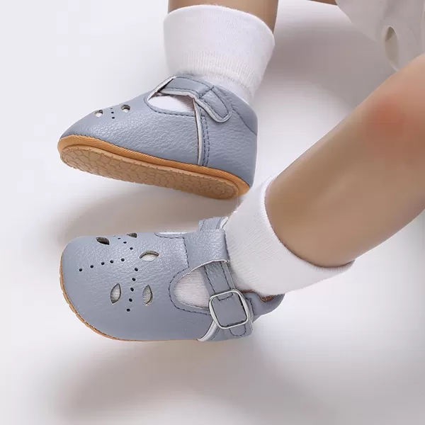 SOFMUO Baby Boys Girls Lace Up Leather Sneakers Soft Rubber Sole Infant Moccasins Newborn Oxford Loafers AntiSlip Toddler Wedding Uniform Dress ShoesA05Blue