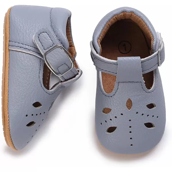 SOFMUO Baby Boys Girls Lace Up Leather Sneakers Soft Rubber Sole Infant Moccasins Newborn Oxford Loafers AntiSlip Toddler Wedding Uniform Dress ShoesA05Blue